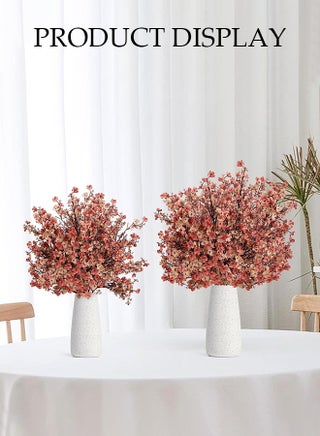 6 Pcs Artificial Flowers，Fake Gypsophila Flowers Bouquets，Artificial Babies Breath Flowers，Simulation Silk Flowers，Durable and Adjustable，for Hotel Home Office Kitchen Wedding DIY Farmhouse Décor - view 4
