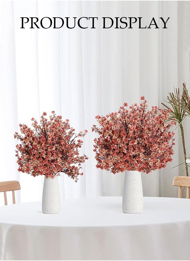 DUNISO 6 Pcs Artificial Flowers，Fake Gypsophila Flowers Bouquets，Artificial Babies Breath Flowers，Simulation Silk Flowers，Durable and Adjustable，for Hotel Home Office Kitchen Wedding DIY Farmhouse Décor  - Image 4