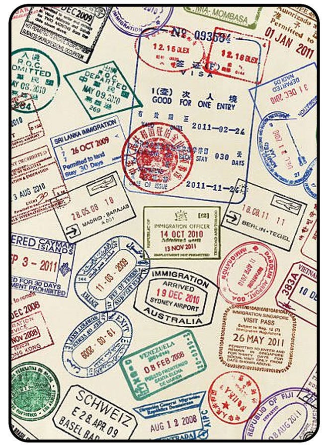 Protective Case Cover For Apple iPad Pro 12.9 Inch (2017) Travel Stamps
