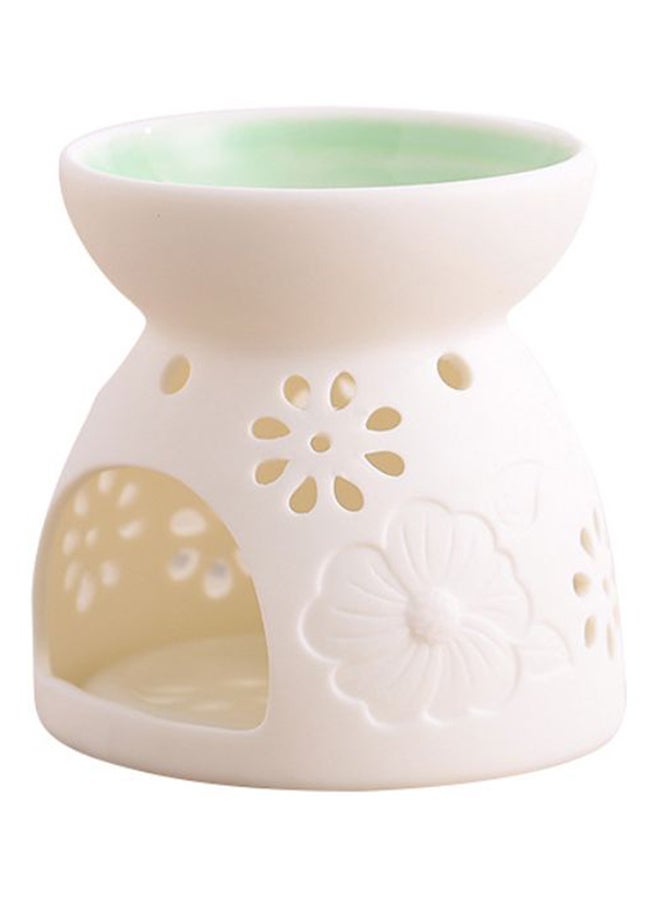 NIBEMINENT Ceramic Incense Burner White - Image 1