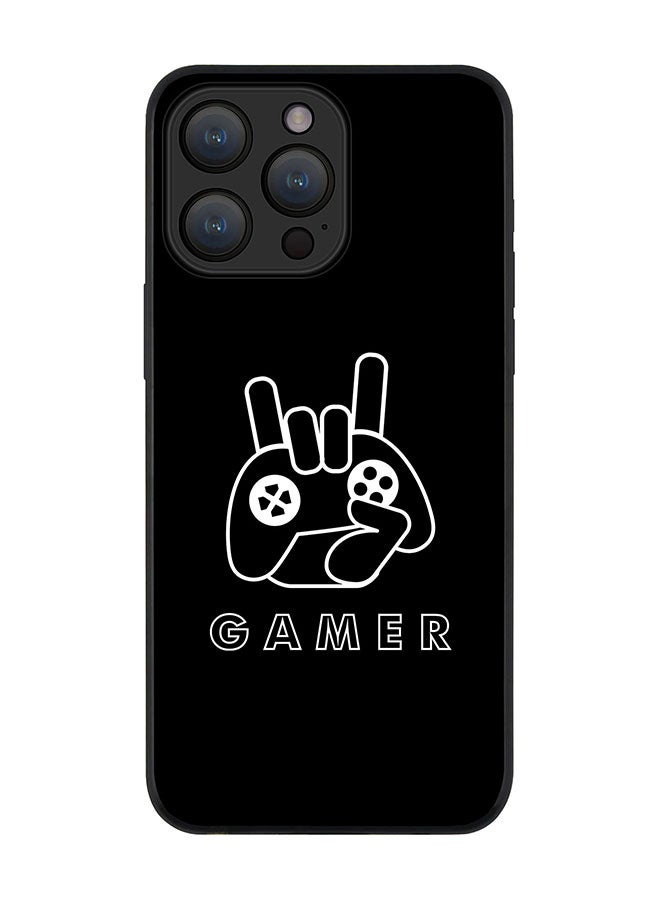 Stylizedd Cover for iPhone 15 Pro Max Case Rugged Black Slim fit Soft Flexible Anti Drop TPU Gel Thin Protective Phone Cases - Gamer  - Image 1