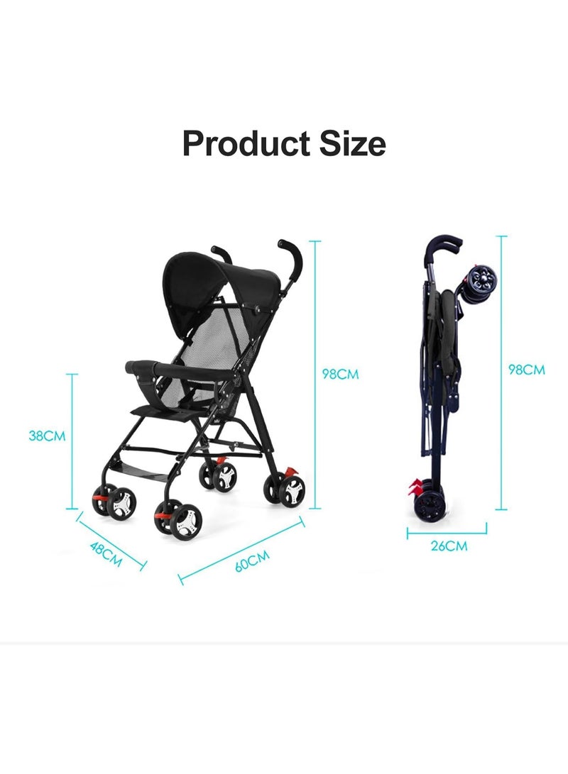 تابيت عربة أطفال خفيفة الوزن وقابلة للطي، وعجلات مقاومة للصدمات وقابلة للقفل - Image 5