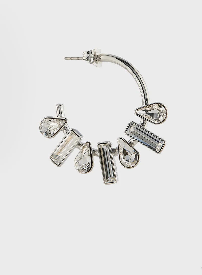 Ted Baker Crysela: Crystal Baguette Hoop  Earrings