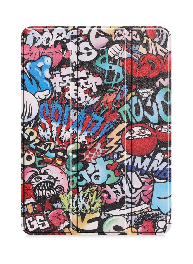 Loquat Case for iPad pro11 2021/2020/2018Trifold Stand Cover with Auto Sleep/Wake Magnetic Attachment Smart Shell , Cool Graffiti Doodle - Image 3