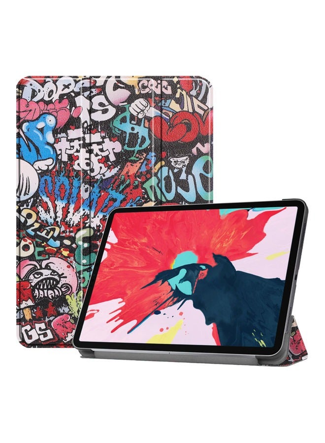 Loquat Case for iPad pro11 2021/2020/2018Trifold Stand Cover with Auto Sleep/Wake Magnetic Attachment Smart Shell , Cool Graffiti Doodle - Image 2