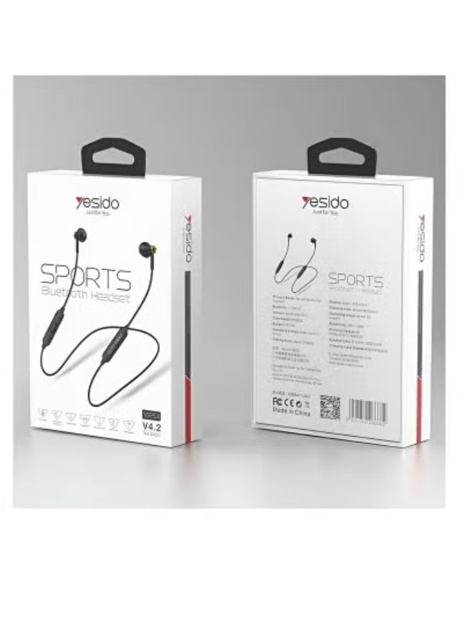 Sports Bluetooth Wireless Earphones with Active Noise Reduction – True Wireless Stereo (TWS) Earbuds for Running, Gym & Fitness – Secure Fit, Sweatproof, Lightweight Design – Long Battery Life with Portable Charging Case – HD Sound, Touch Control, Hands-Free Calling – Black