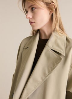 MANGO Long Oversized Double-Breasted Trench Coat  - Image 4