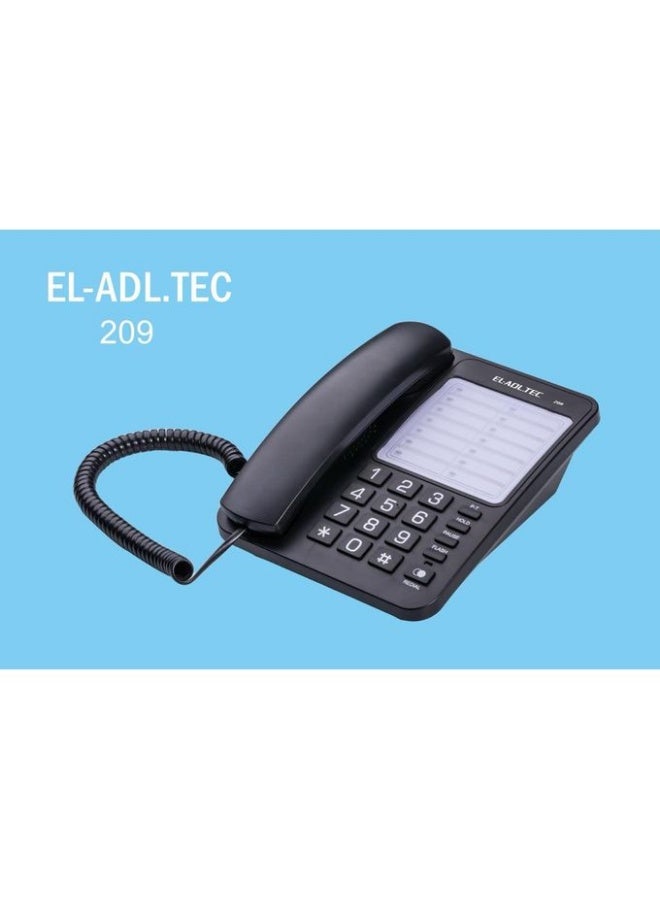 EL-Adl.Tec EL-Adl Tec Corded Landline Telephone 209 - Black - Image 2