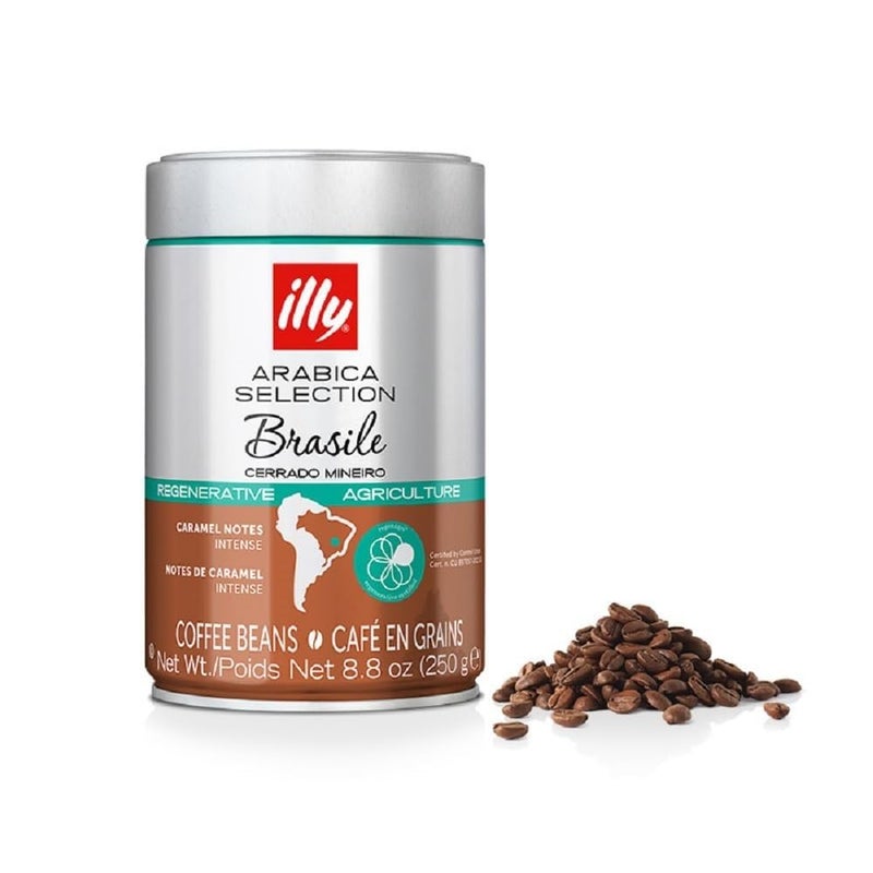 illy Arabica Selections Brasile - Cerrado Mineiro Whole Bean Coffee, Regenerative Agriculture Coffee, 8.8oz (Pack of 1) - Image 1