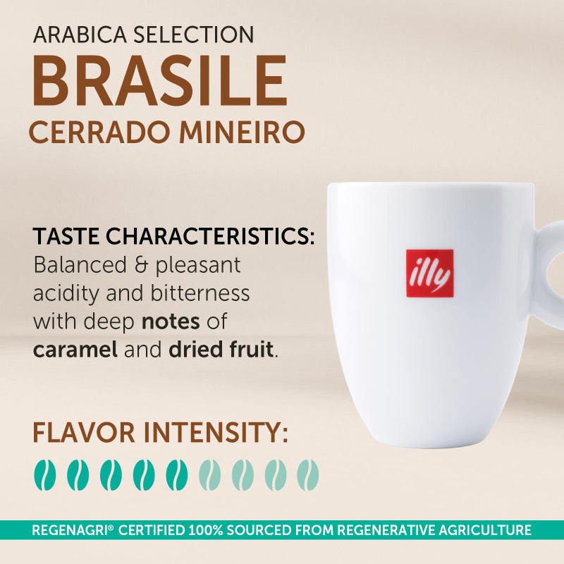 illy Arabica Selections Brasile - Cerrado Mineiro Whole Bean Coffee, Regenerative Agriculture Coffee, 8.8oz (Pack of 1) - Image 2