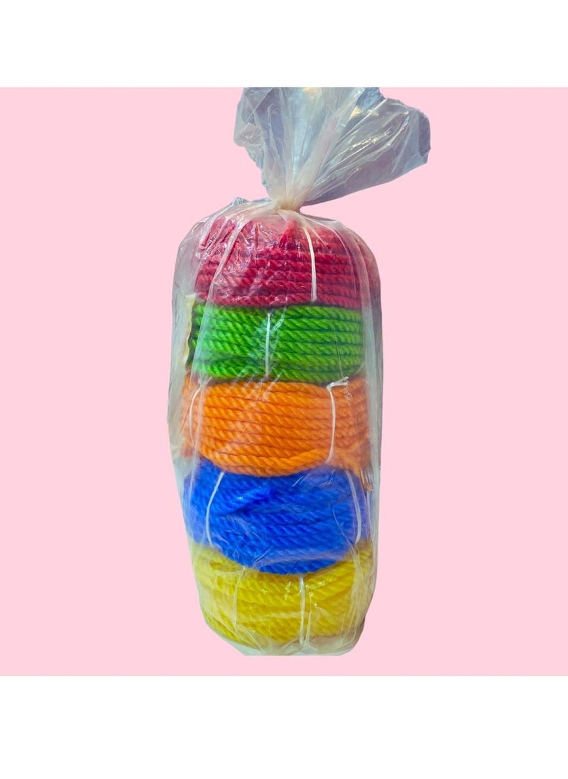 Nice Pack 4mm & 5mm 30yards Twisted Rope - Reduced Slip, Easy Knot, Flexible (Pack of 5)  - Image 1