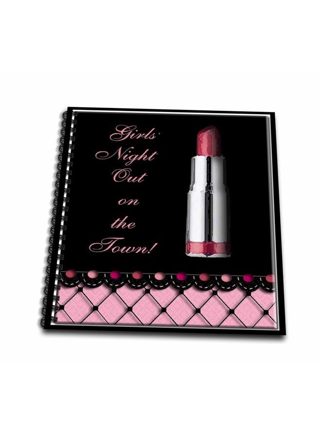 3DROSE db_13000_1 Lipstick, Girls Night Out-Drawing Book, 8 by 8-Inch - Image 1