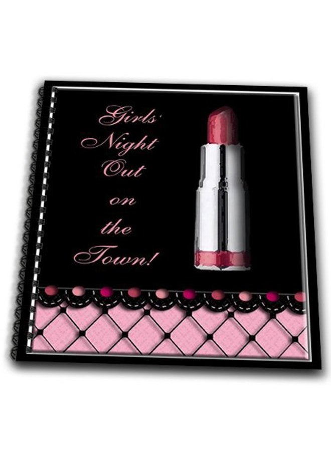 3DROSE db_13000_1 Lipstick, Girls Night Out-Drawing Book, 8 by 8-Inch - Image 2