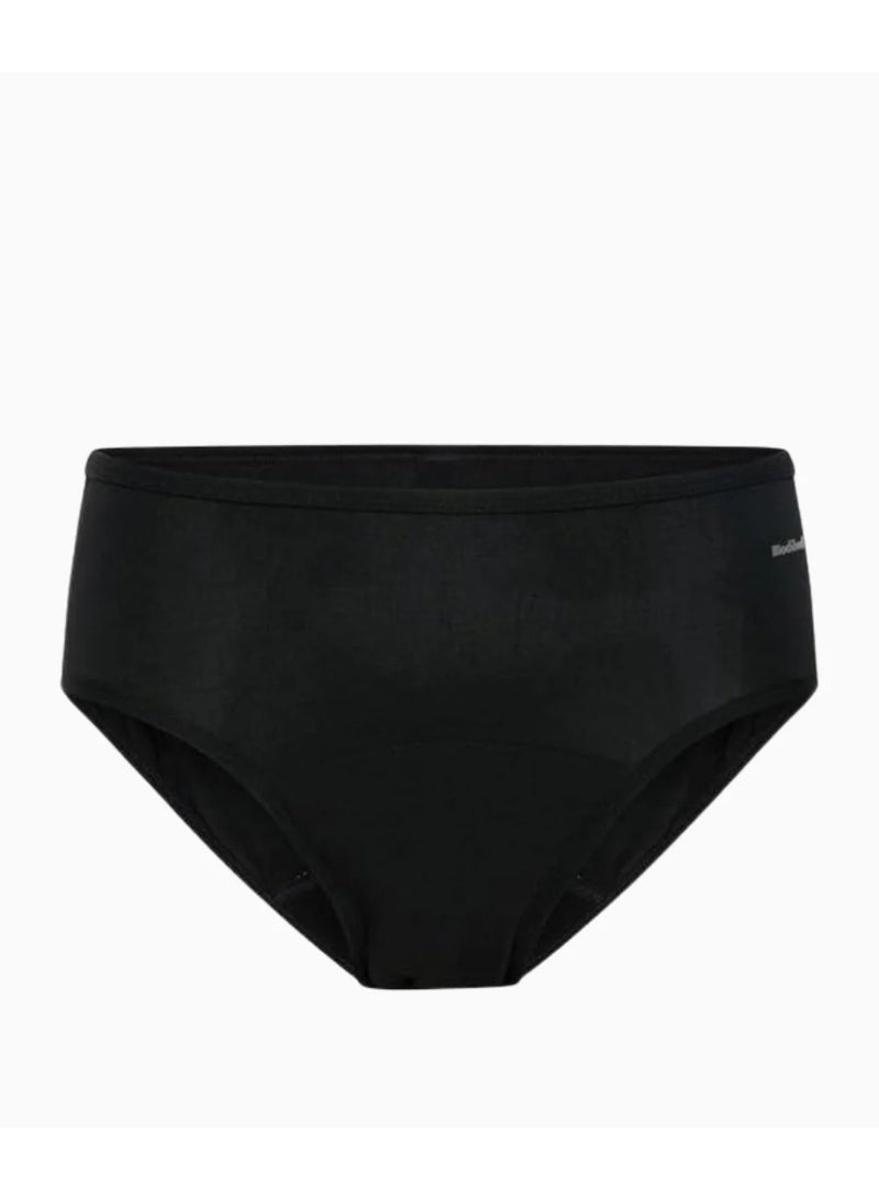 Modibodi Basic Mid Rise Brief Moderate Heavy Reusable Period & Leak Proof Underwear Made With Organic Cotton 16 XL Black - Image 4