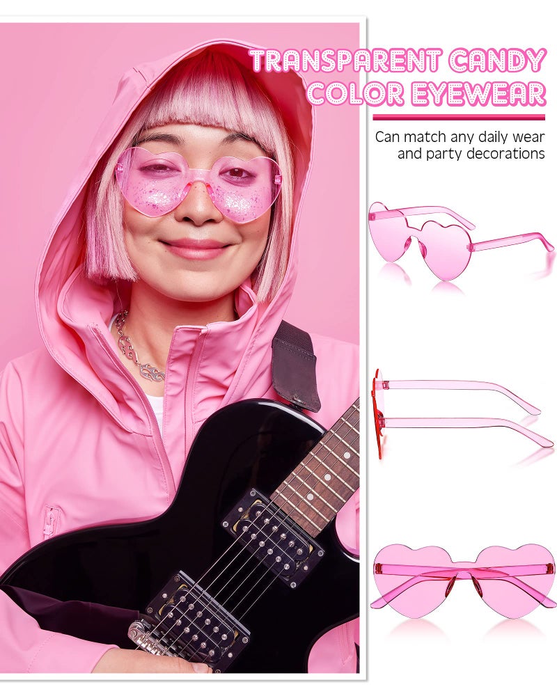 Colzzy 16 Pair Heart Shaped Sunglasses Bulk Witch Birthday Party Sunglasses Candy Color Eyewear for Party Women(Fresh Colors) - Image 4
