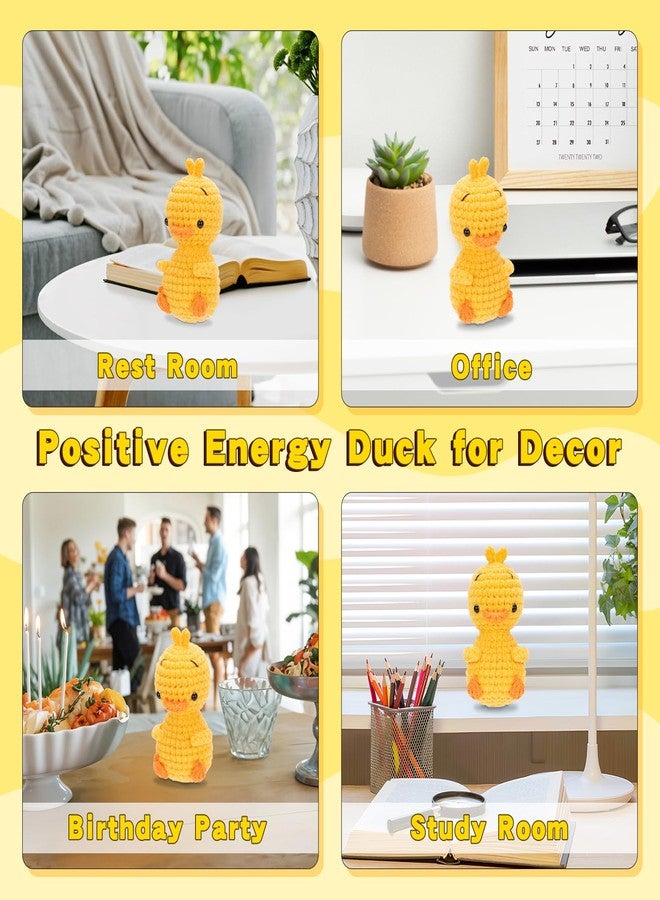 COZYMATE Positive Crochet Duck with Funny Card Handmade Emotional Animals Doll 40th 50th 60th Birthday Gifts for Women Men (60th) - Image 5