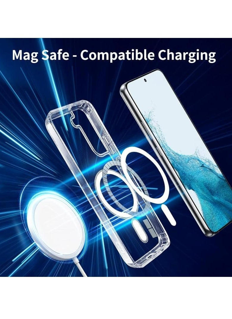 ten.tech - Ten tech Magnetic Clear Case Designed Samsung Galaxy S22 – Compatible with MagSafe Charger, Support Magnetic Car Mount Wireless Charging, Soft Press Buttons Scratch Resistant – ten tech - Image 1