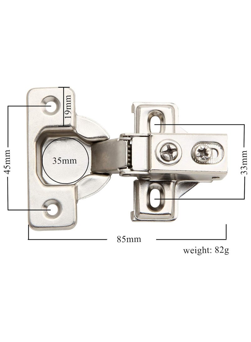 4-Piece Hydraulic Buffer Cabinet Door Hinge Silver - Image 5