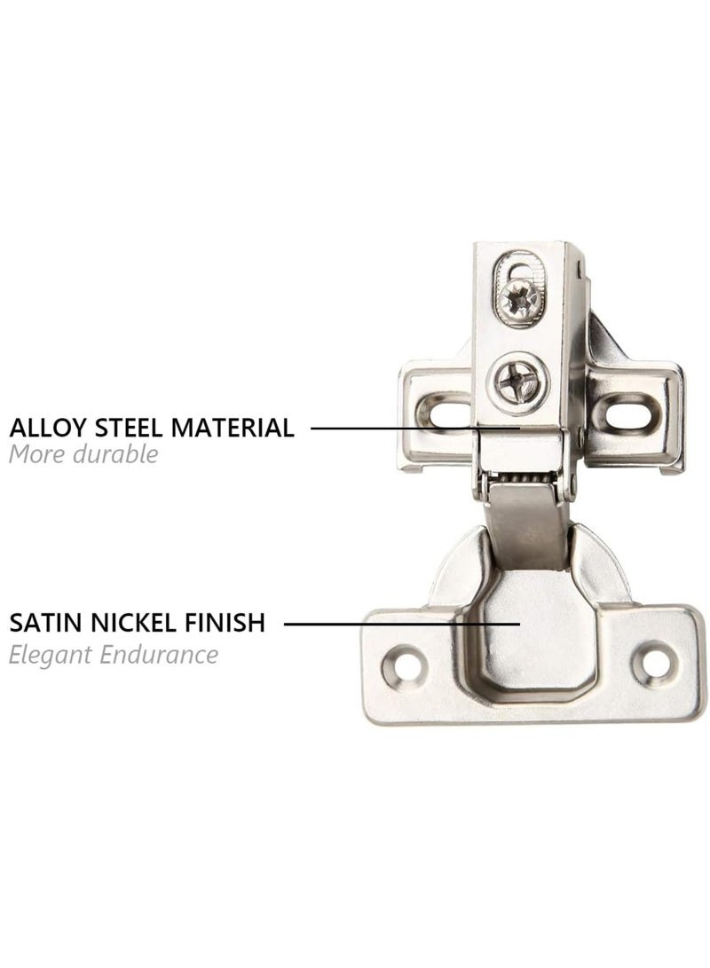4-Piece Hydraulic Buffer Cabinet Door Hinge Silver - Image 2