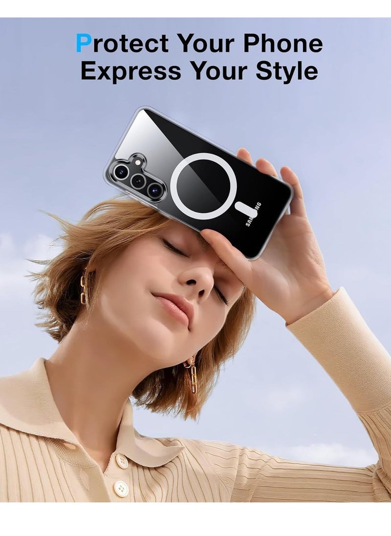 Raxoom [مغناطيس N52 المحدث] متوافق مع غلاف سامسونج جالاكسي S24 يدعم الشحن اللاسلكي، مضاد للاصفرار، غلاف جالاكسي S24 رفيع مغناطيسي - Image 4