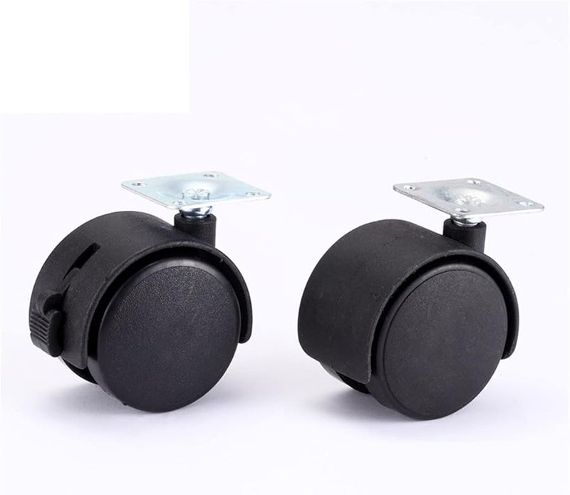 M8 Thread Swivel Caster Wheels 30mm with Silent Brake Screw Plate Furniture Trolley Replacement - Image 5