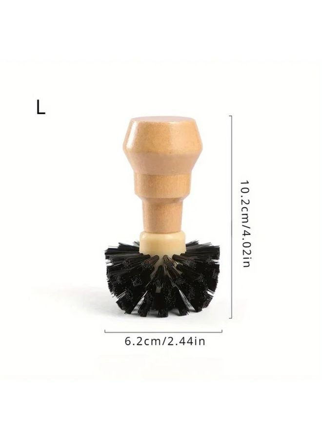 فرشاة تنظيف كبيرة لضاغط قهوة الإسبريسو الخاصة بالبارista بمقبض خشبي - Image 1