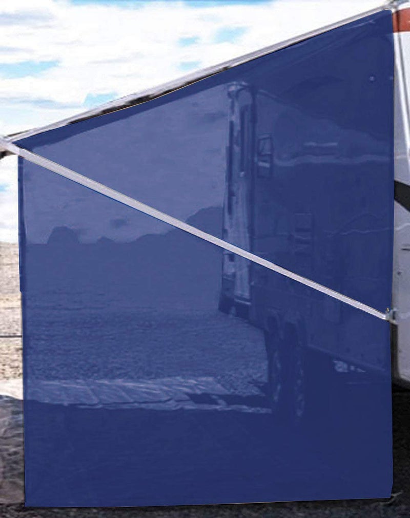 Tentproinc RV Awning Side Sun Shade Screen 9'X7' Mesh Sunshade for Motorhome Camping Trailer Awning Sunscreen Screenshade Block UV Glare Sunblocker - 3 Year Warranty (Navy Blue) - Image 1