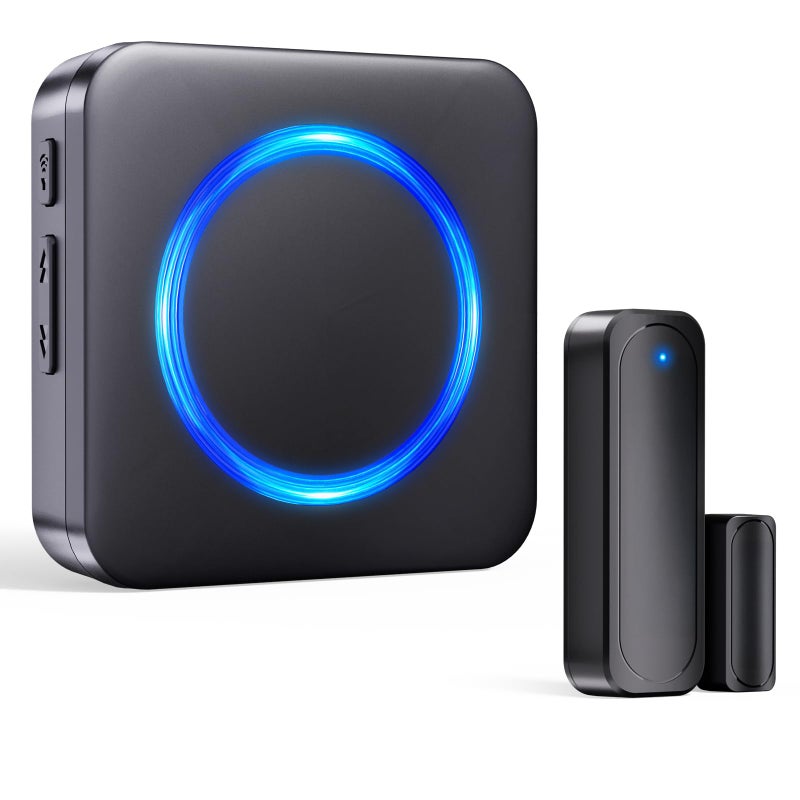 Satisure Door Chime, Satisure Wireless Door Sensor Chime When Door Opens, Door Alarms for Kids Safety/Business/Home/Hearing Impaired with 700Ft Range 58 Chimes 5 Volume Levels - Image 1