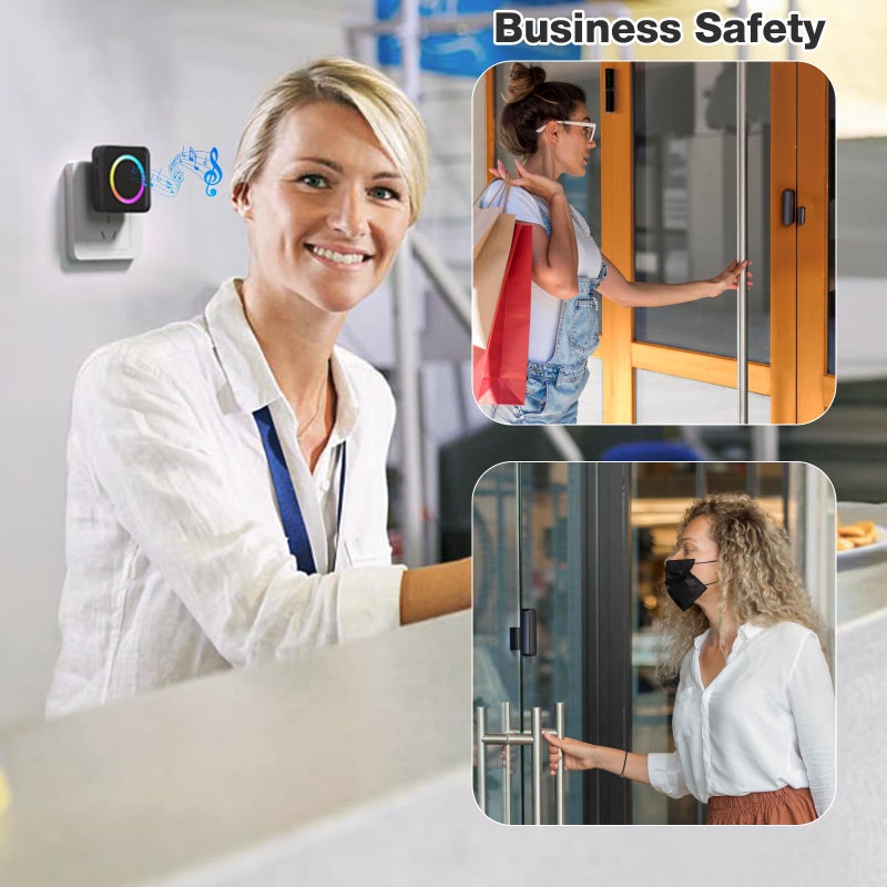 Satisure Door Chime, Satisure Wireless Door Sensor Chime When Door Opens, Door Alarms for Kids Safety/Business/Home/Hearing Impaired with 700Ft Range 58 Chimes 5 Volume Levels - Image 5