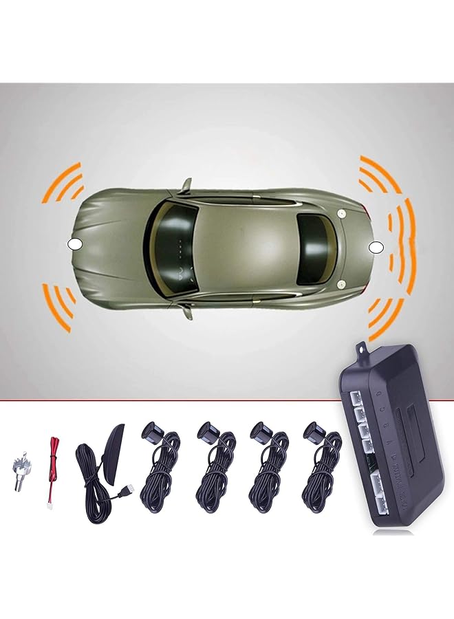 الكبريت مستشعر ركن السيارة LED لجميع السيارات، نظام مراقبة كاشف الرادار الاحتياطي للمساعدة في الرجوع للخلف مع 4 أجهزة استشعار - Image 4
