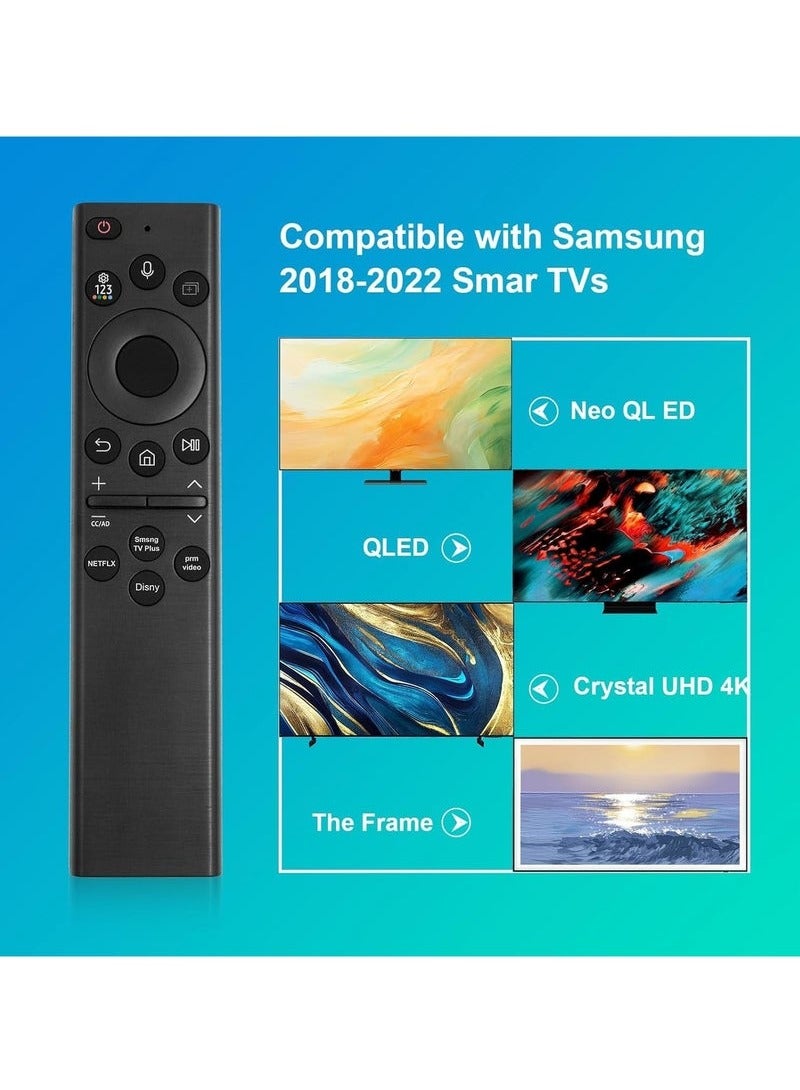 Anmi Voice Remote Control Replacement for Samsung Smart TV (No Solar), Compatible with Most 2018 to 2022 Smasung Crystal UHD QLED The Frame QLED 4K 8K Smart TVs(BN59-01385A/BN59-01385B) - Image 3