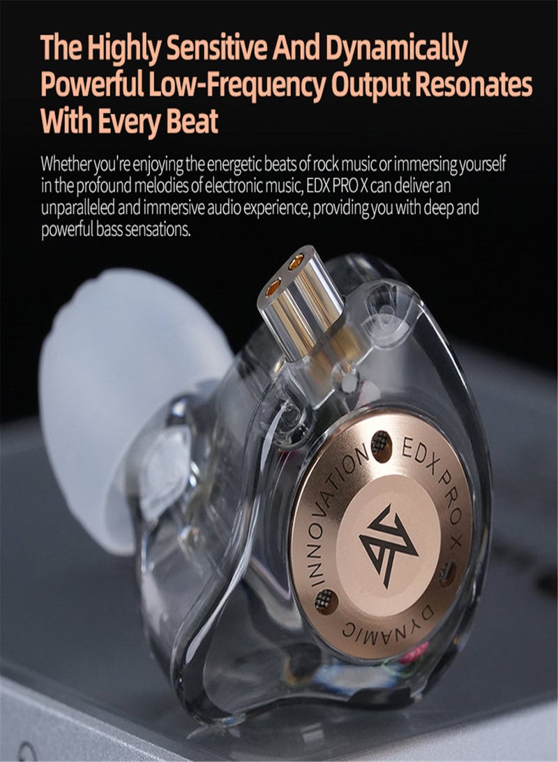 KZ EDX Pro X In-Ear Stage Monitor Headphone with Dual Magnetic Dynamic Unit, Shock Bass, and Detachable  Cable - Image 5