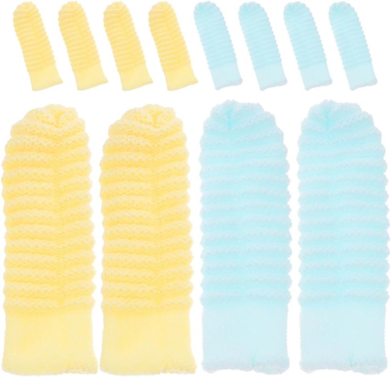 12pcs Dog Finger Toothbrush Set Washable Polyester Pet Toothbrush for Large Dogs Soft Bristle Dental Care Suitable for Puppy Teeth Cleaning - Image 1