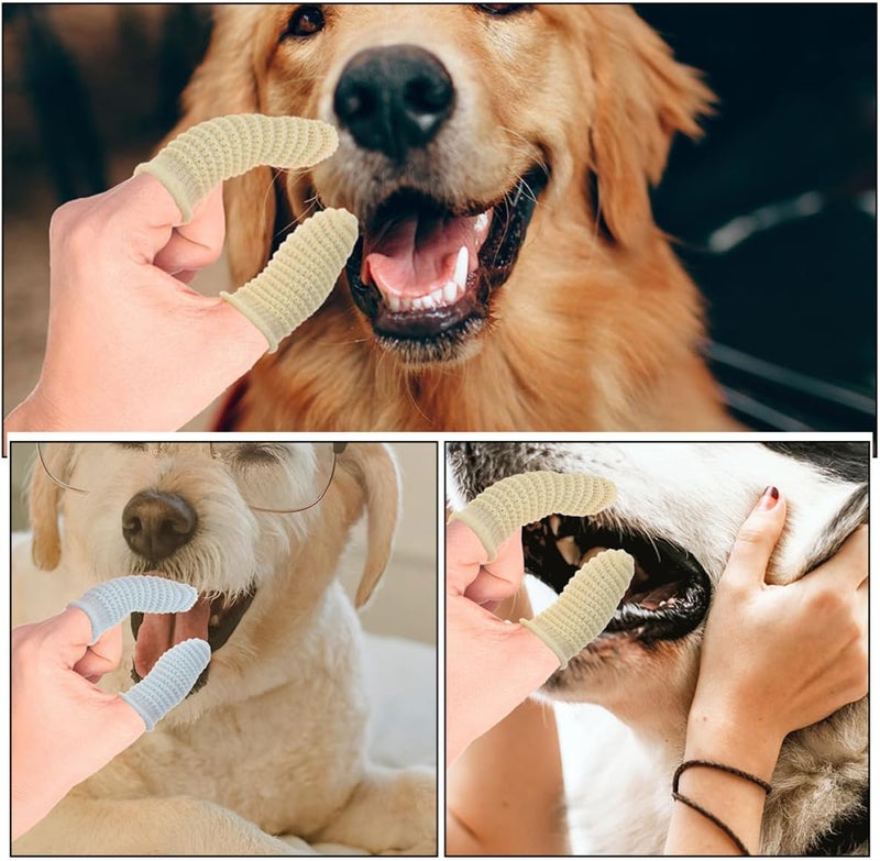 12pcs Dog Finger Toothbrush Set Washable Polyester Pet Toothbrush for Large Dogs Soft Bristle Dental Care Suitable for Puppy Teeth Cleaning - Image 3