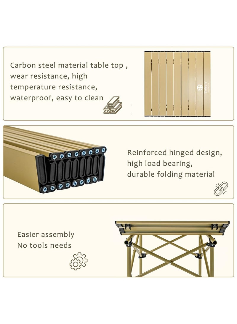 Toby's Tobyâ€™S Lightweight Foldable Camping Table With 2 High-Back Padded Camping Chairs  Quick-Fold, Stable Support, Portable Outdoor Set - Image 3