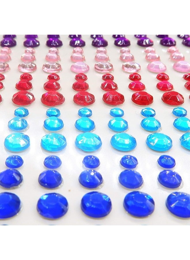 Beauenty 900 Pcs Crystal Rhinestone Stickers 15 Colors Kids DIY Embellishment Self Adhesive Jewels Sticker Colorful Diamond Round Rhinestone Gems Stickers Self Adhesive Jewel Stickers 3mm 4mm 5mm Assorted Colors Arts Crafts Sticker for DIY Face Body Nail Makeup Festival Carnival Scrapbooking Embellishments  - Image 5