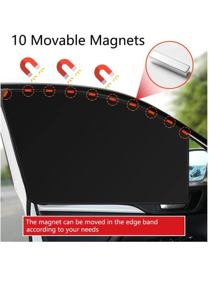 عربست مظلات شمسية للنافذة الجانبية للسيارة ، ستائر خصوصية مظلات للنوافذ ، ضوء مانع بنسبة 100٪ للرضاعة الطبيعية ، أخذ قيلولة ، تغيير الملابس ، التخييم (الأمامي والخلفي 4 قطع) - Image 4