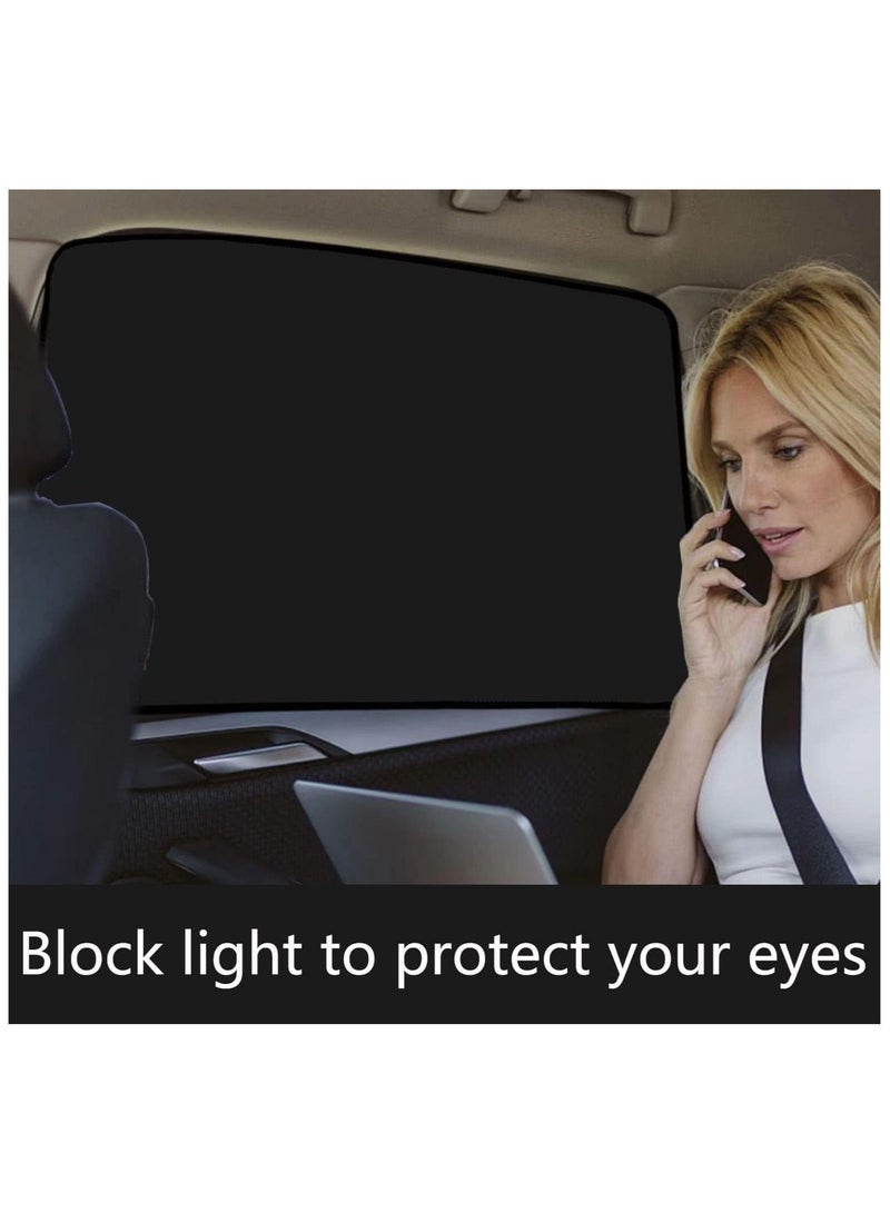 عربست مظلات شمسية للنافذة الجانبية للسيارة ، ستائر خصوصية مظلات للنوافذ ، ضوء مانع بنسبة 100٪ للرضاعة الطبيعية ، أخذ قيلولة ، تغيير الملابس ، التخييم (الأمامي والخلفي 4 قطع) - Image 5