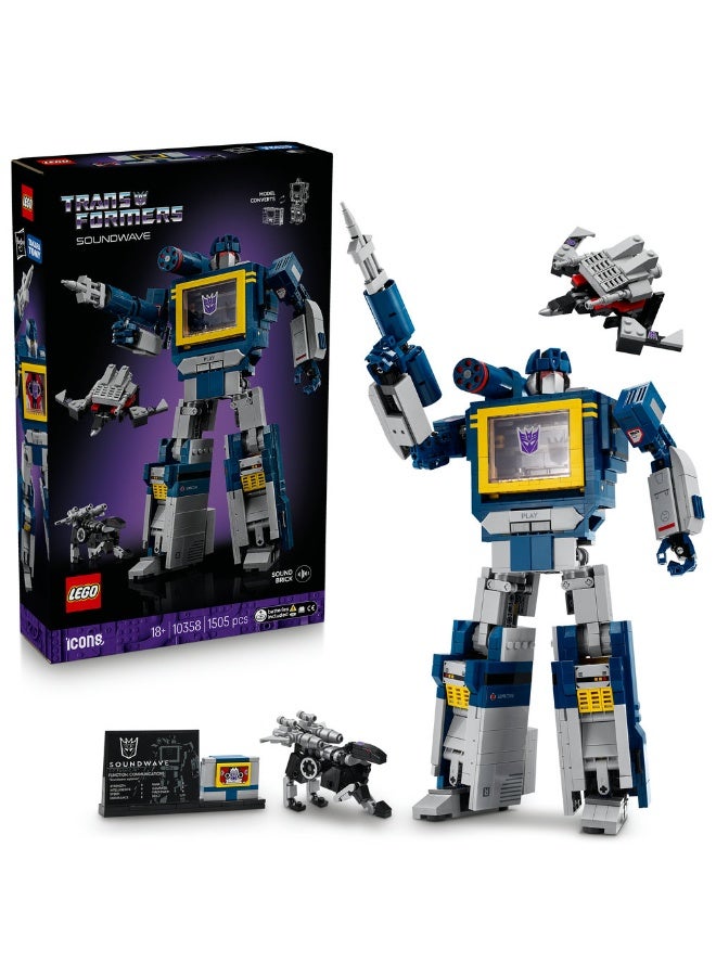 LEGO Icons Transformers: Soundwave Set For Adults 10358 (Age 18+, 1505 Pieces) - Image 1
