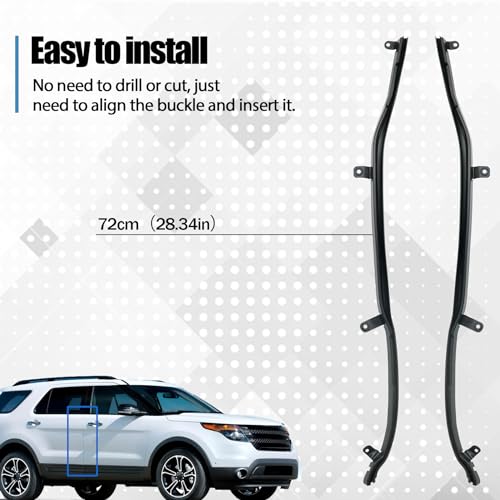 KMBNTU 1 Pair Rear LH& RH Door Weatherstrip Seal Fit for Ford Explorer 2011-2019 Left Driver Side and Right Passenger Side Replace BB5Z7825324B BB5Z7825325B - Image 5