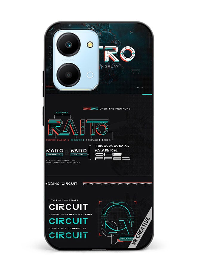 VR CREATIVE Protective Case Cover For Honor Play7T Raito Circuit Design Multicolour - Image 1