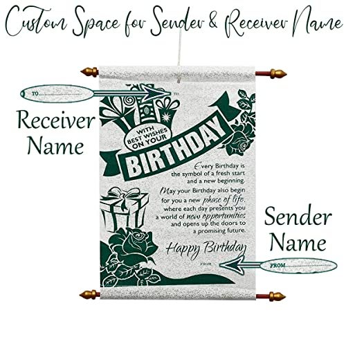 Saugat Traders Happy Birthday Scroll Card for Best Friend, Girls,Sister, Wife or Husband - Image 2
