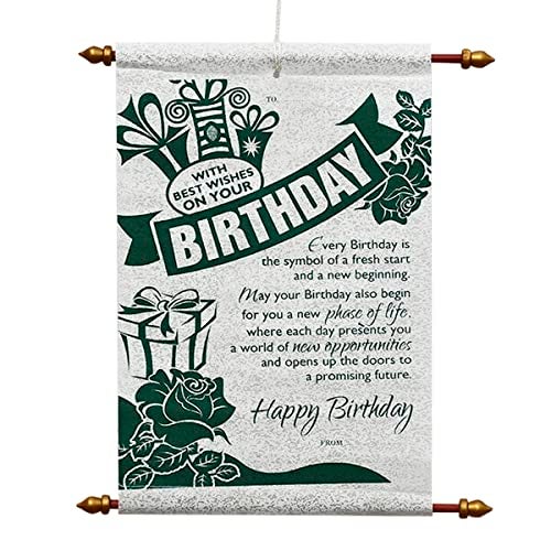 Saugat Traders Happy Birthday Scroll Card for Best Friend, Girls,Sister, Wife or Husband - Image 1