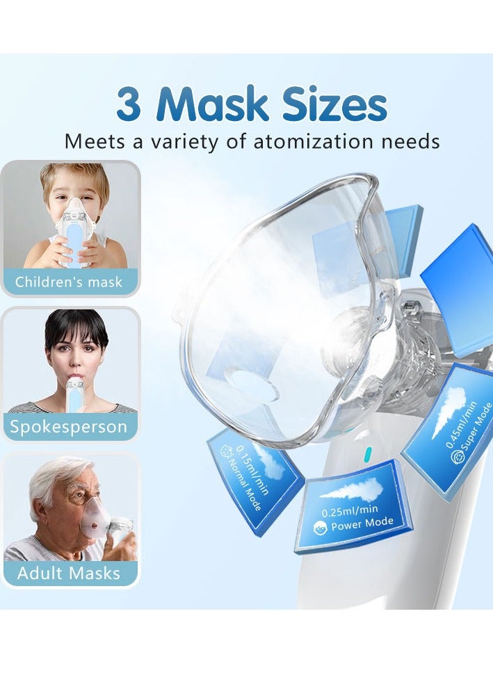 Auorld Ultrasonic Mesh Nebulizer for children Men Women,USB Portable, Mini Handheld Portable Steam Humidifier For Home Office Outdoor and travel White  - Image 3