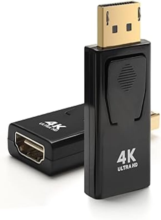 DisplayPort to HDMI Adapter, 4K DP Male to HDMI Female Adapter 1080P Ultra HD for Desktop, Projector, HDTV