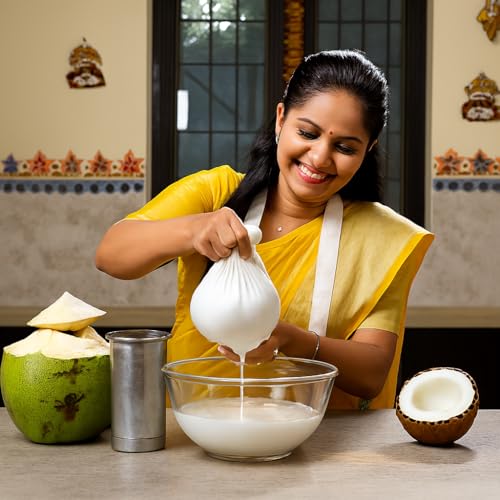 WUD,4 Pcs. Muslin Cheese Cloth for Kitchen, use for Wrapping roti, chapati,Making paneer, Sprouts, Steaming idlis, 18 x18 inch, Unbleached Cotton Material. - Image 3
