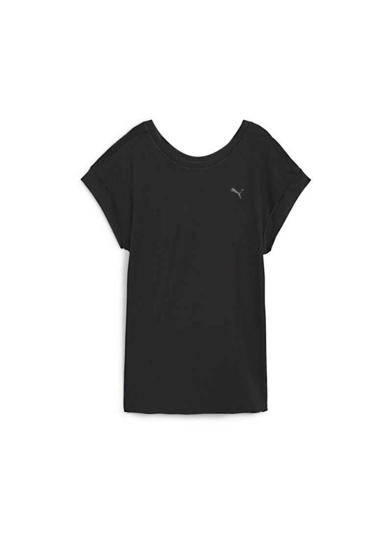 PUMA Maternity STUDIO Womens Black Training T-shirt - Image 1