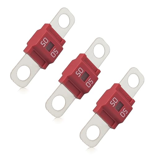 NOTISH 3PCS AMI/Midi Fuse, High Current 50A, for Cars, Buses, Trucks, Caravans, Construction Vehicles, Passenger Car, Electrocar Golf Cart, Motorhome - Image 1