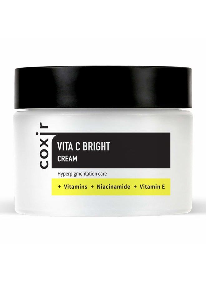 coxir VITA C CREAM/Niacinamide face cream with vitamins/Hydrates and moisturizes/Korean Skin care/Vitamin C, A, E, B3. Vitamin Moisturizing cream [50ml/1.69 fl.oz]  - Image 1