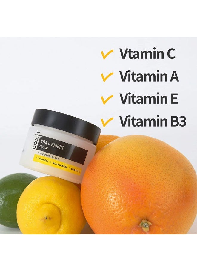 coxir VITA C CREAM/Niacinamide face cream with vitamins/Hydrates and moisturizes/Korean Skin care/Vitamin C, A, E, B3. Vitamin Moisturizing cream [50ml/1.69 fl.oz]  - Image 5